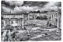 Canvastavla  ruins of the Roman Forum in Rome