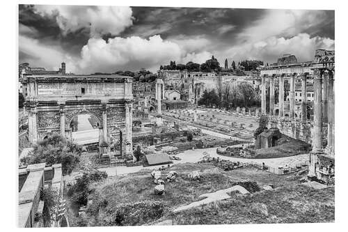 Foam board print ruins of the Roman Forum in Rome