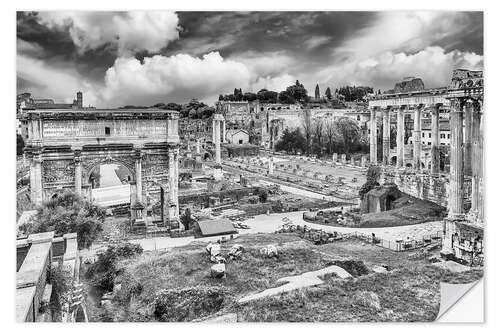 Vinilo para la pared ruins of the Roman Forum in Rome