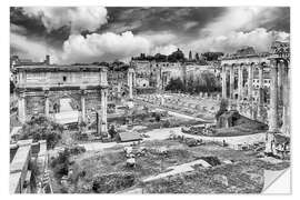 Sticker mural ruins of the Roman Forum in Rome