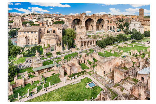 Foam board print Ruins of the Roman Forum in Rome