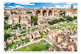 Poster Ruinen des römischen Forums in Rom