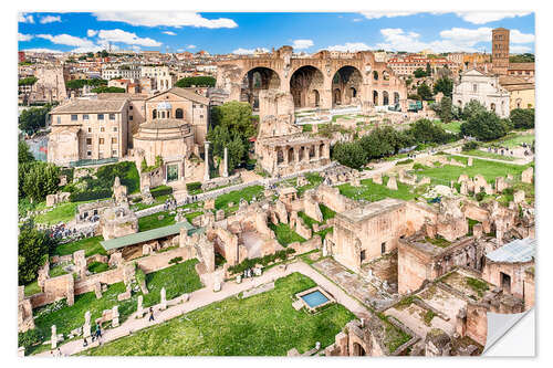 Selvklebende plakat Ruins of the Roman Forum in Rome