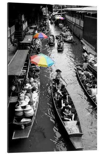 Tableau en plexi-alu Un marché à Bangkok, Thaïlande