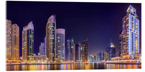 Acrylic print Dubai marina bay