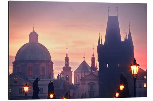 Gallery print Foggy morning, Charles Bridge in Prague