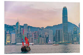 Tableau en PVC Skyline du Port Victoria de Hong Kong