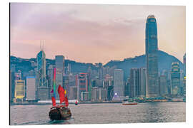 Magnettafel Skyline des Victoria Hafens, in Hong Kong