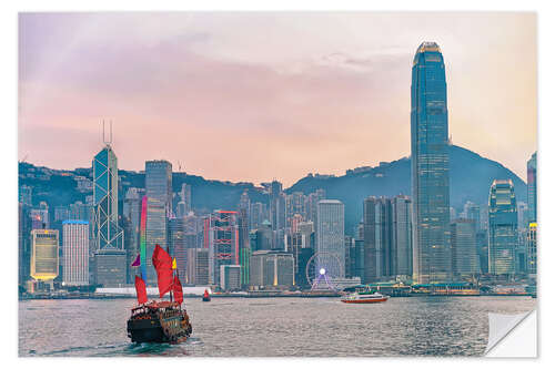 Sisustustarra Skyline of Victoria Harbor, in Hong Kong