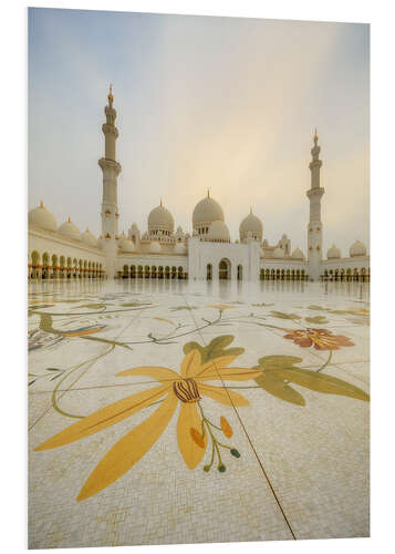 Foam board print Courtyard of Sheikh Zayed Grand Mosque