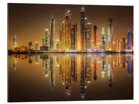 Gallery print Reflections in Dubai marina bay