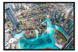 Gerahmter Kunstdruck Luftaufnahme von Dubai