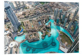 Hartschaumbild Luftaufnahme von Dubai