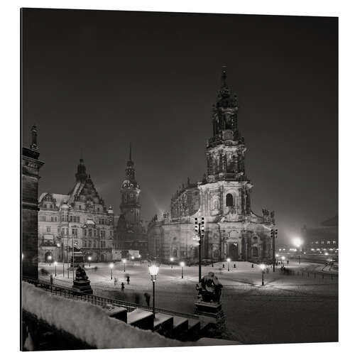 Obraz na aluminium Dresden Hofkirche in winter