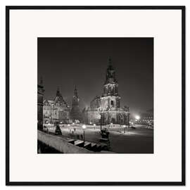 Framed art print Dresden Hofkirche in winter