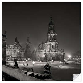 Wall sticker Dresden Hofkirche in winter