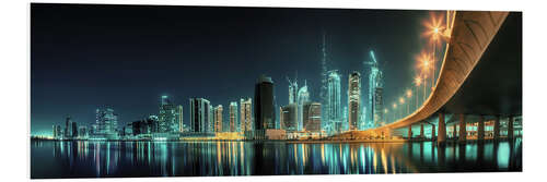 Foam board print Panoramic view - Dubai Business Bay