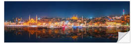 Naklejka na ścianę Istanbul and Bosporus at night