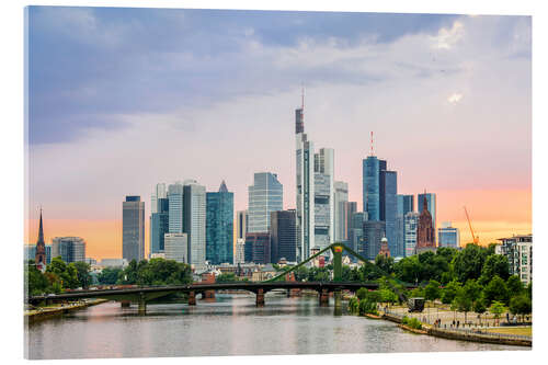 Acrylglas print Frankfurter Skyline