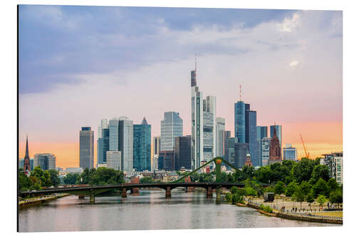 Aluminium print Frankfurter Skyline