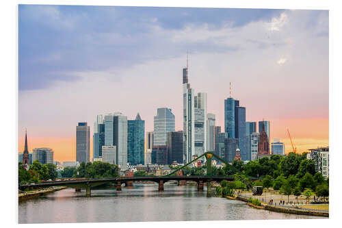 Foam board print Frankfurter Skyline