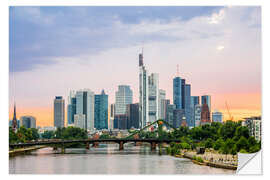 Selvklebende plakat Frankfurt Skyline