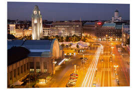 Foam board print Helsinki on a summer night