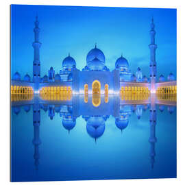 Gallery print Sheikh Zayed Grand Mosque in blue