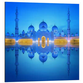 Magnettafel Scheich Zayid Moschee in Blau