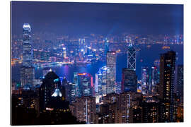 Tableau en plexi-alu Vue de Hong Kong depuis le pic Victoria