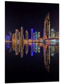 Foam board print Dubai marina at night