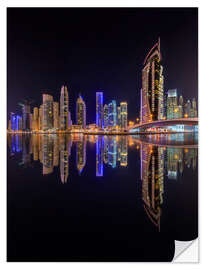 Naklejka na ścianę Dubai marina at night