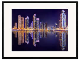 Kunsttryk i ramme Skønheden i Dubai Marina