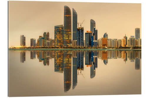 Cuadro de plexi-alu Abu Dhabi skyline at sunrise