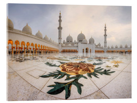 Tableau en verre acrylique  Place de la mosquée Cheikh Zayed