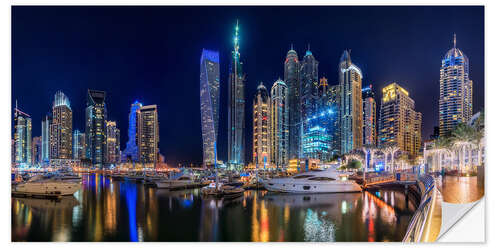 Wandsticker Faszination der Dubai Marina Bay