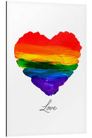 Magnettafel Regenbogenherz