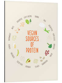 Magnettafel vegan sources of protein