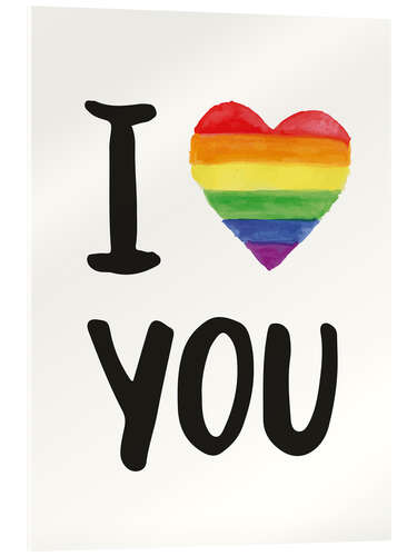 Acrylic print I <3 you