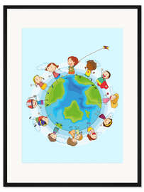 Gerahmter Kunstdruck Kinder der Welt - Kidz Collection