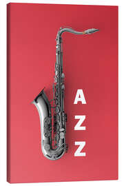 Canvas print Saxophone on color