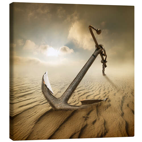 Canvas print Anchor in the desert