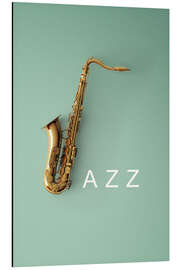 Magnettafel Saxophon auf Farbe III