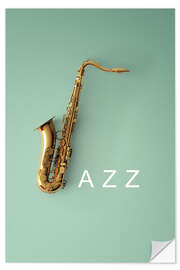 Sticker mural Saxophone Jazz III