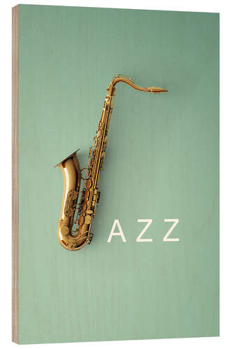 Wood print Saxophone Jazz III
