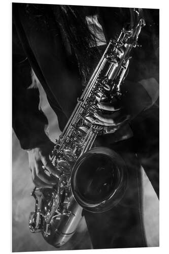 Tableau en PVC Gros plan sur un saxophoniste