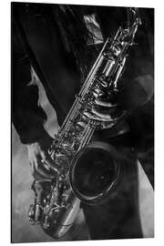 Magnettafel Close up eines Saxophonisten