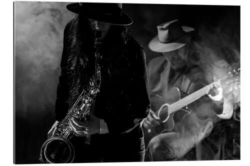 Gallery Print Saxophonist und Gitarrist