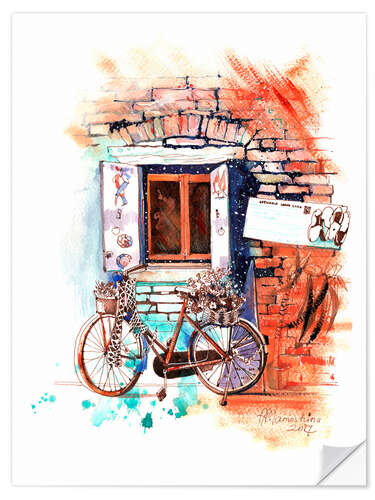 Wall sticker Italian bike near the window