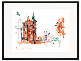 Gerahmter Kunstdruck Schloss Rosenborg Kopenhagen